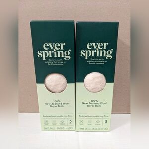 Everspring 100 % New Zealand Wool Dryer Balls- Pack Of Three, 2 Boxes